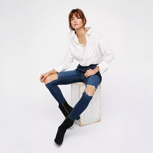 Free People High Rise Busted Skinny Jeans - sz 30